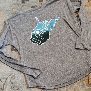 Gray Long Sleeve Shirt with West Virginia Graphic